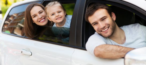 A family enjoying roadtrip